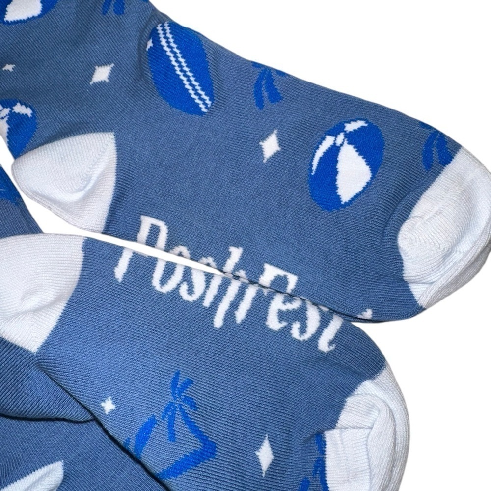 POSHFEST 2023 SAN DIEGO BLUE & WHITE BEACHBALL UNISEX SOCKS - Picture 5 of 9